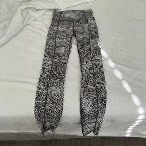 lululemon athletica Black and White Patterned Leggings